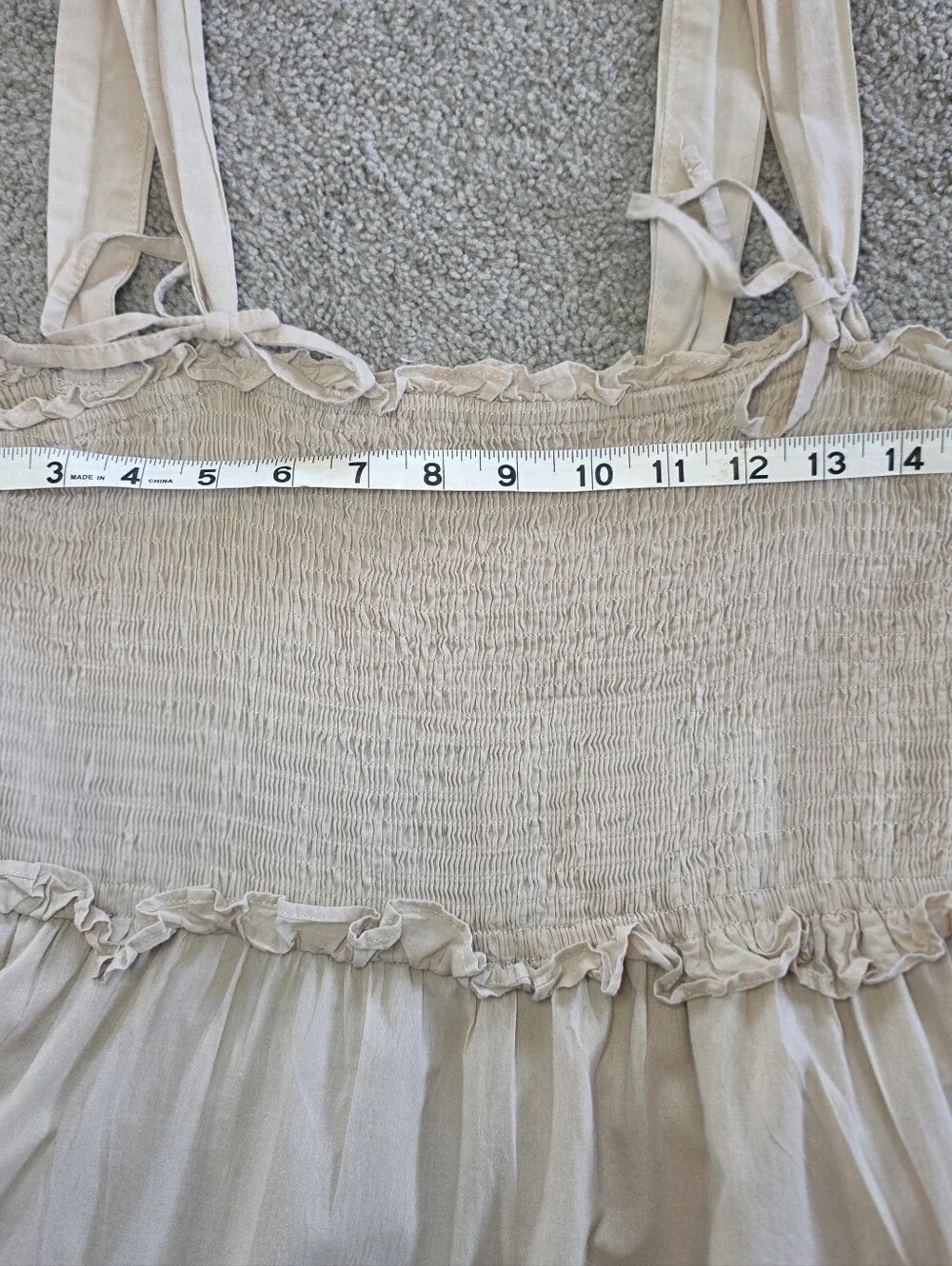 ✨Jacquie the Label Tan Tiered Sundress – Women’s Medium